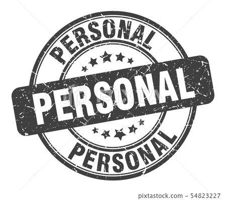 personal stamp. personal round grunge sign. 54823227