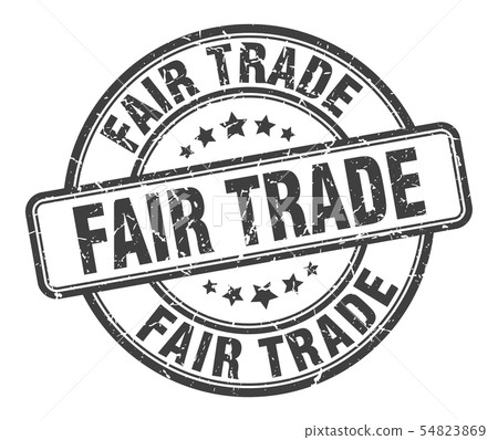 fair trade stamp. fair trade round grunge sign. fair trade stamp. fair trade round grunge sign. 54823869