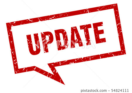 update sign. update square speech bubble. update 54824111