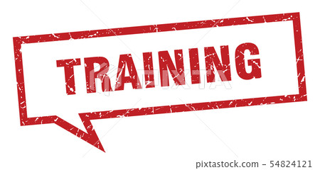 training sign. training square speech bubble. training sign. training square speech bubble. 54824121