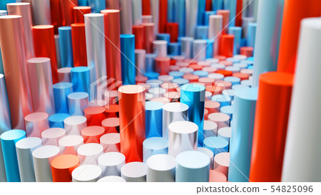 The background of the multi-colored cylinders is chaotic The background of the multi-colored cylinders is chaotic 54825096