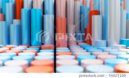 The background of the multi-colored cylinders is chaotic The background of the multi-colored cylinders is chaotic 54825100