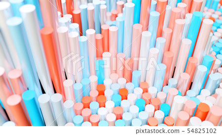 The background of the multi-colored cylinders is chaotic The background of the multi-colored cylinders is chaotic 54825102