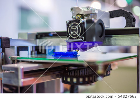 Three dimensional printing machine prints physical 3D model Three dimensional printing machine prints physical 3D model 54827662
