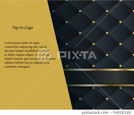 elegant seamless black leather texture with gold metal details. Vector background elegant seamless black leather texture with gold metal details. Vector background 54828188