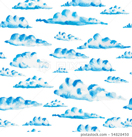 Clouds pattern. Seamless pattern with clouds on white for kids holidays. Cute baby shower vector Clouds pattern. Seamless pattern with clouds on white for kids holidays. Cute baby shower vector 54828450