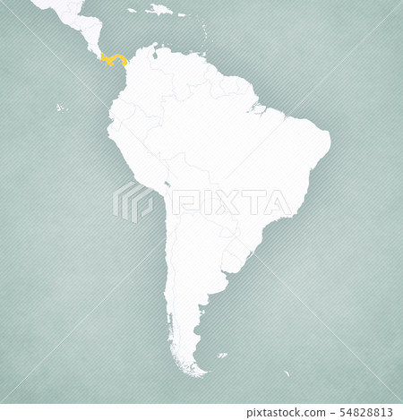 Map of South America - Panama 54828813