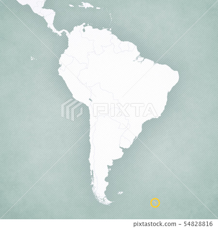 Map of South America - South Georgia 54828816