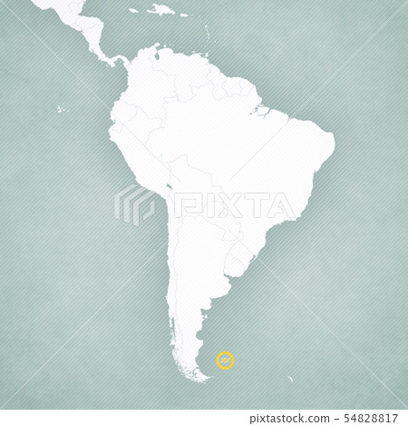 Map of South America - Falkland Islands 54828817