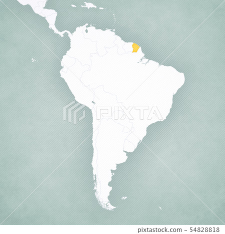 Map of South America - French Guiana Map of South America - French Guiana 54828818