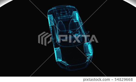 Abstract transparent modern car, 3d render computer generated background Abstract transparent modern car, 3d render computer generated background 54829668