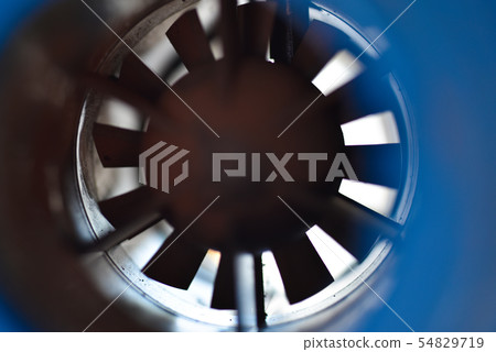 The blades of the motor in the ventilation tunnel The blades of the motor in the ventilation tunnel 54829719