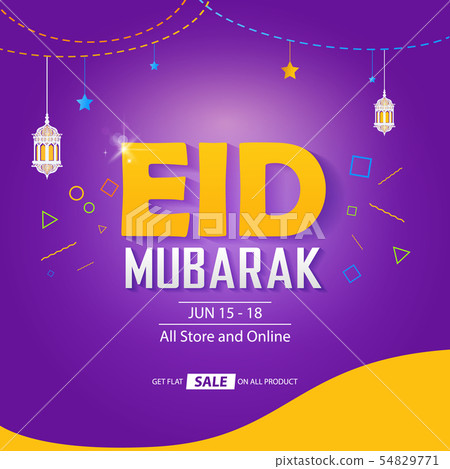 Eid Mubarak eid sale banner cover concept template Eid Mubarak eid sale banner cover concept template 54829771
