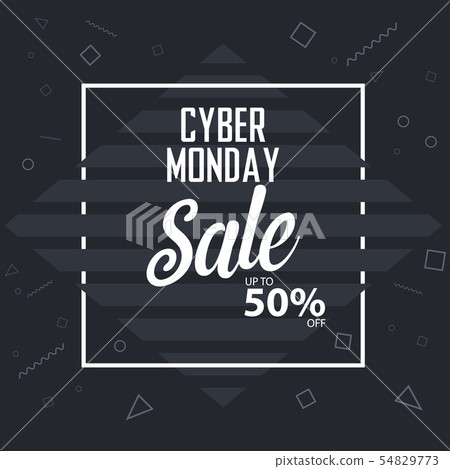 Cyber Monday Sale Banner Vector Background 54829773