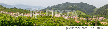 Panorama Santo Stefano village surrounded by Panorama Santo Stefano village surrounded by 54830425