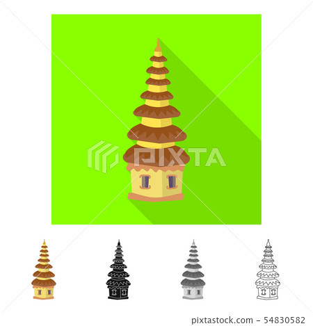 Isolated object of temple and landmark symbol. Set of temple and hindu stock symbol for web. Isolated object of temple and landmark symbol. Set of temple and hindu stock symbol for web. 54830582