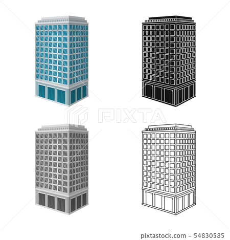 Vector illustration of skyscraper and house logo. Collection of skyscraper and hotel vector icon for Vector illustration of skyscraper and house logo. Collection of skyscraper and hotel vector icon for 54830585