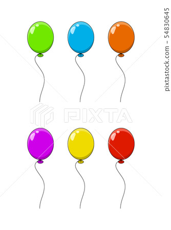 set balloon cartoon illustration  isolated on 54830645