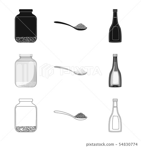 Isolated object of crop and ecological symbol. Collection of crop and cooking vector icon for stock. 54830774