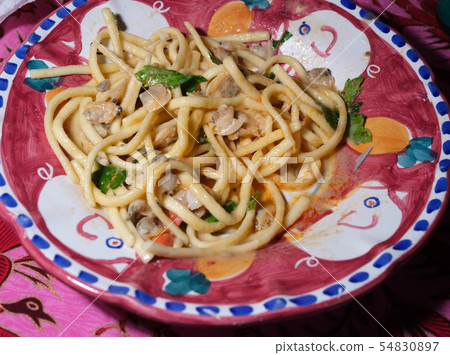 Scialatielli pasta with seafood mix Scialatielli pasta with seafood mix 54830897