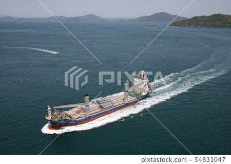 通過Kurushima海峽的集裝箱船 54831047