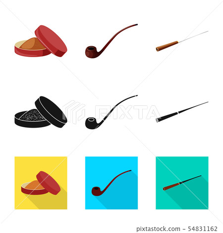 Vector design of refuse and stop logo. Collection of refuse and habit vector icon for stock. 54831162