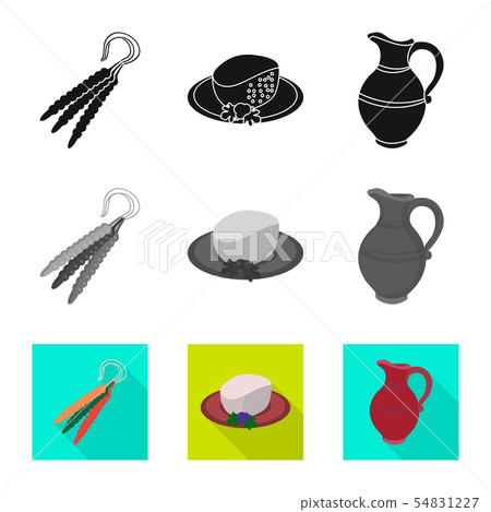 Vector design of culture and sightseeing symbol. Collection of culture and originality vector icon 54831227