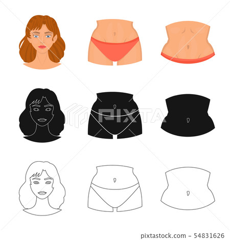 Isolated object of body and part icon. Collection of body and anatomy vector icon for stock. Isolated object of body and part icon. Collection of body and anatomy vector icon for stock. 54831626