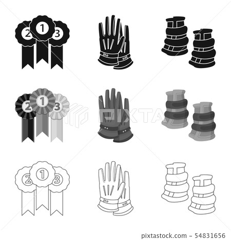 Isolated object of equipment and riding icon. Collection of equipment and competition stock symbol Isolated object of equipment and riding icon. Collection of equipment and competition stock symbol 54831656