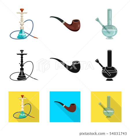 Isolated object of refuse and stop icon. Set of refuse and habit vector icon for stock. 54831743