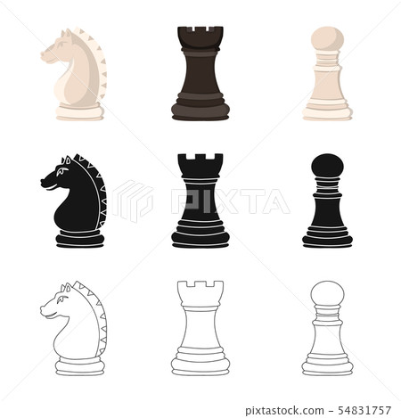 Isolated object of checkmate and thin logo. Collection of checkmate and target vector icon for stock Isolated object of checkmate and thin logo. Collection of checkmate and target vector icon for stock 54831757