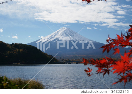 富士湖河口湖富士山 富士湖河口湖富士山 54832545