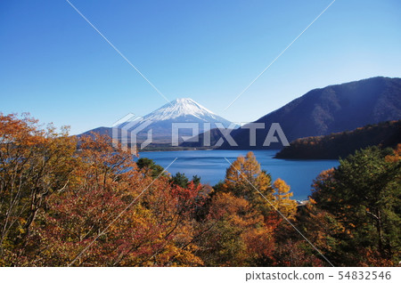 Mt. Fuji Lake Motosuko Mt. Fuji Mt. Fuji Lake Motosuko Mt. Fuji 54832546