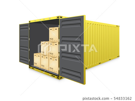 cargo container vector 54833162