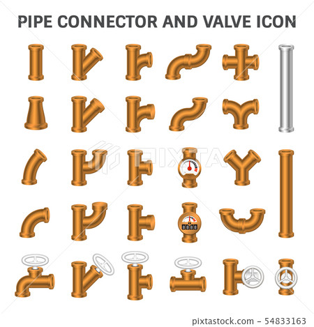 Pipe Connector Vector 54833163