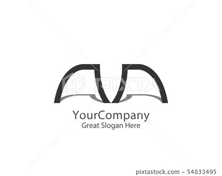 abstract letter M, AA logo concept vector abstract letter M, AA logo concept vector 54833495