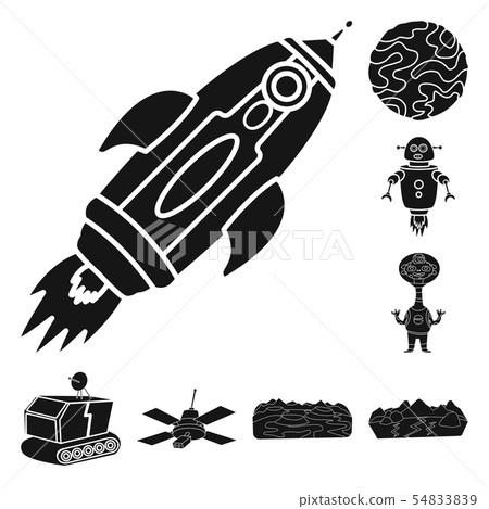Isolated object of colonization and sky logo. Collection of colonization and galaxy vector icon for 54833839