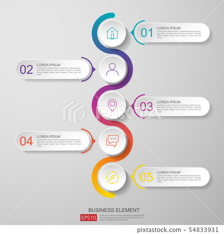 infographics timeline design template vector with - Stock Illustration ...
