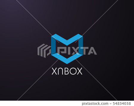 Abstract geometric letter M logo template with Abstract geometric letter M logo template with 54834038
