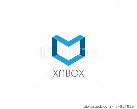 Abstract geometric letter M logo template with Abstract geometric letter M logo template with 54834039