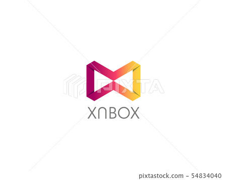 Abstract geometric letter MW WM logo template with Abstract geometric letter MW WM logo template with 54834040