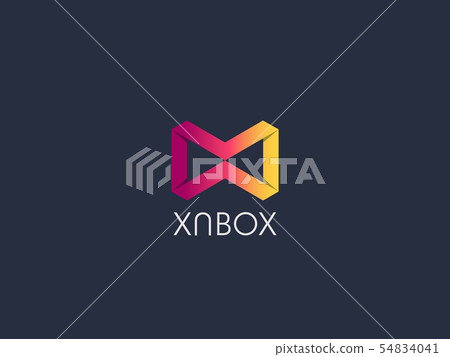 Abstract geometric letter MW WM logo template with Abstract geometric letter MW WM logo template with 54834041
