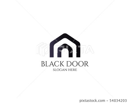 door logo for home or real estate. letter A or D. door logo for home or real estate. letter A or D. 54834203