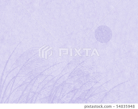 Background material of a full moon and a persimmon 54835948