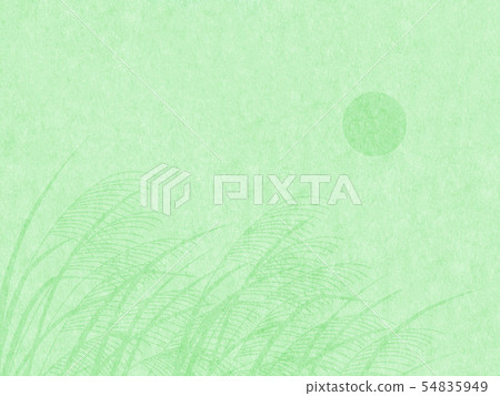 Background material of a full moon and a persimmon 54835949