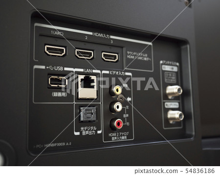 電視背面的終端 電視背面的終端 54836186