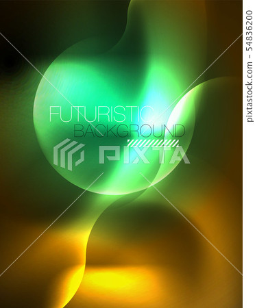 Shiny neon geometric waves template Shiny neon geometric waves template 54836200