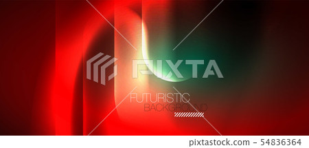 Neon glowing techno lines, hi-tech futuristic abstract background template 54836364