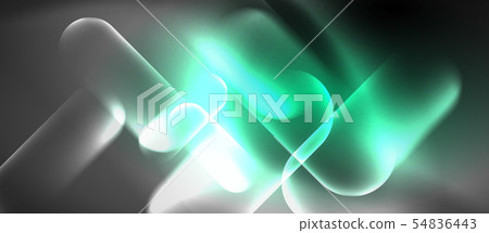 Neon glowing techno lines, hi-tech futuristic abstract background template 54836443