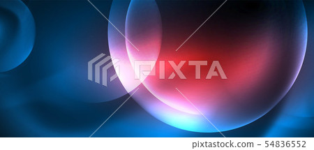 Blue neon bubbles and circles abstract background, futuristic magic techno design Blue neon bubbles and circles abstract background, futuristic magic techno design 54836552